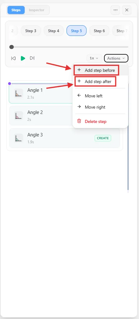 Inserting a Step In Between